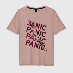 Футболка оверсайз мужская Panic, цвет: пыльно-розовый