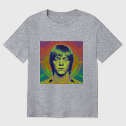 Футболка оверсайз мужская Brian Jones Digital Glitch Art, цвет: меланж