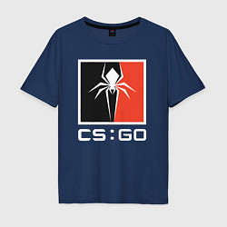 Футболка оверсайз мужская CS spider, цвет: тёмно-синий