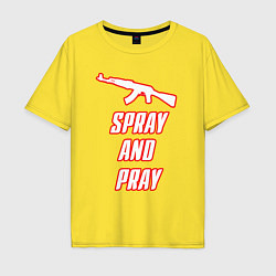 Футболка оверсайз мужская Spray and play, цвет: желтый