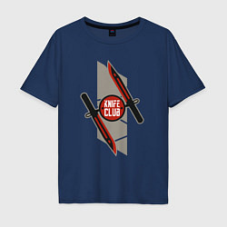 Футболка оверсайз мужская CS knife club, цвет: тёмно-синий