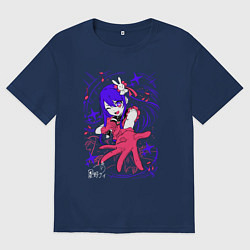 Футболка оверсайз мужская Айдол Аи Хошино, цвет: тёмно-синий