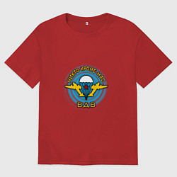 Футболка оверсайз мужская ВДВ символ, цвет: красный