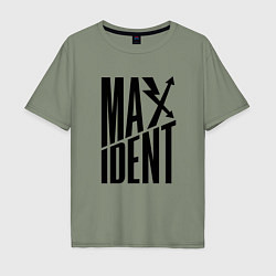 Футболка оверсайз мужская Maxident - black - stray kids, цвет: авокадо