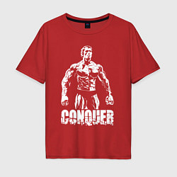 Футболка оверсайз мужская Arnold conquer, цвет: красный