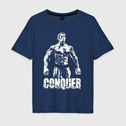 Футболка оверсайз мужская Arnold conquer, цвет: тёмно-синий