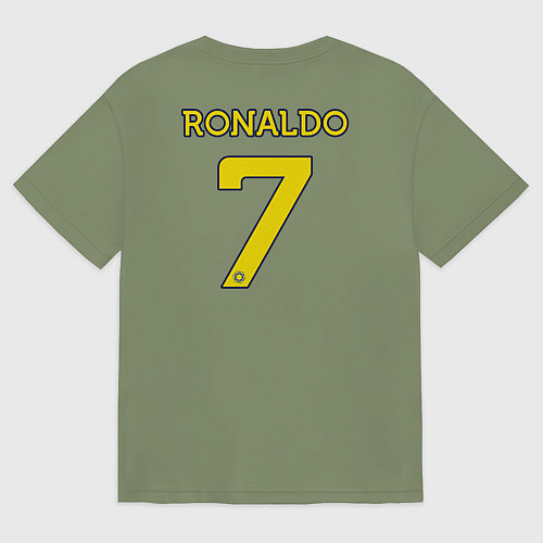 Мужская футболка оверсайз Криштиану Роналду 7 Аль Наср / Авокадо – фото 2