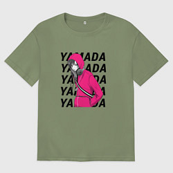 Футболка оверсайз мужская Ямада - Моя любовь 999 уровня к Ямаде, цвет: авокадо