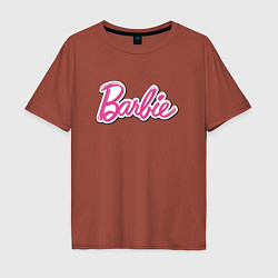Футболка оверсайз мужская Barbie title, цвет: кирпичный