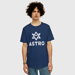 Футболка оверсайз мужская Astro logo, цвет: тёмно-синий — фото 2