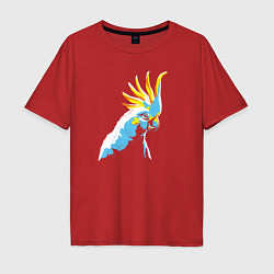 Футболка оверсайз мужская Попугай WPAP, цвет: красный