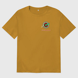 Футболка оверсайз мужская Космонавт из Planet Express, цвет: горчичный