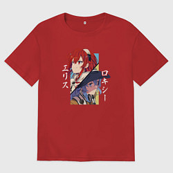 Футболка оверсайз мужская Эрис и Рокси, цвет: красный