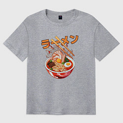 Футболка оверсайз мужская Ramen Рамен, цвет: меланж