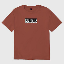 Футболка оверсайз мужская Serious, цвет: кирпичный