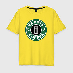 Футболка оверсайз мужская Tardis coffee, цвет: желтый