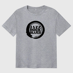 Футболка оверсайз мужская Jazz rock blues 1, цвет: меланж