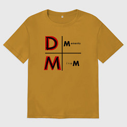 Футболка оверсайз мужская Depeche Mode - Memento Mori Logo, цвет: горчичный