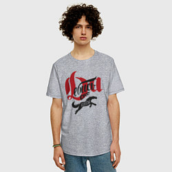 Футболка оверсайз мужская Да ебись оно конём, цвет: меланж — фото 2