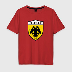 Футболка оверсайз мужская Футбольный клуб AEK, цвет: красный