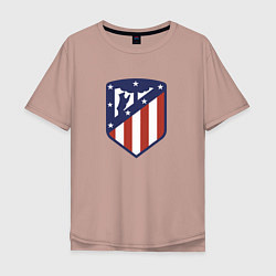 Футболка оверсайз мужская Atletico Madrid FC, цвет: пыльно-розовый