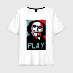 Футболка оверсайз мужская Play saw, цвет: белый