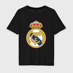 Футболка оверсайз мужская Real madrid fc sport, цвет: черный