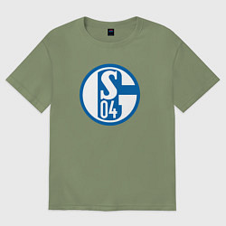 Футболка оверсайз мужская Schalke 04 fc club, цвет: авокадо