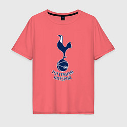 Футболка оверсайз мужская Tottenham Hotspur fc sport, цвет: коралловый