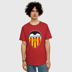 Футболка оверсайз мужская Valencia fc sport, цвет: красный — фото 2