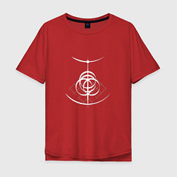 Футболка оверсайз мужская Логотип Elden Ring арт, цвет: красный