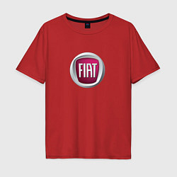 Футболка оверсайз мужская Fiat Italy, цвет: красный