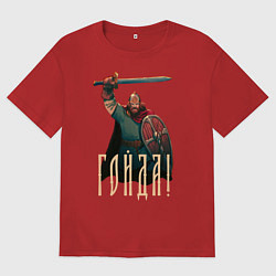 Футболка оверсайз мужская Гойда, цвет: красный