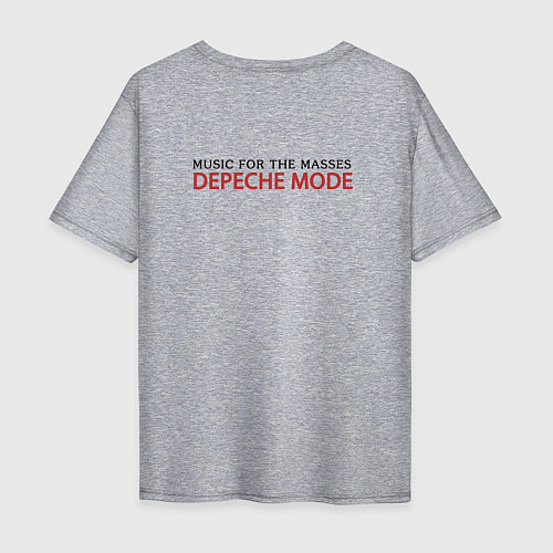 Мужская футболка оверсайз Depeche Mode - Music For The Masses Bongs / Меланж – фото 2