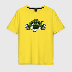 Футболка оверсайз мужская Crocodile gym, цвет: желтый