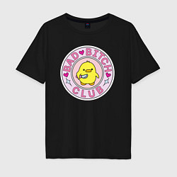 Футболка оверсайз мужская Bad bitch club, цвет: черный