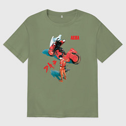 Футболка оверсайз мужская Akira киберпанк аниме и манга, цвет: авокадо