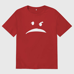 Футболка оверсайз мужская Привидение с мотором-белый, цвет: красный