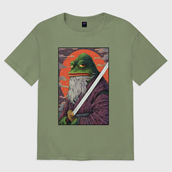 Футболка оверсайз мужская Pepe samurai, цвет: авокадо