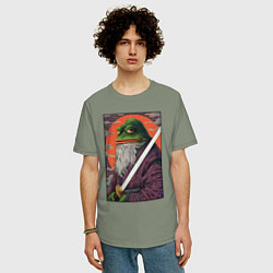 Футболка оверсайз мужская Pepe samurai, цвет: авокадо — фото 2