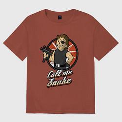 Футболка оверсайз мужская Vault snake, цвет: кирпичный
