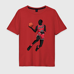 Футболка оверсайз мужская Retro Jordan, цвет: красный