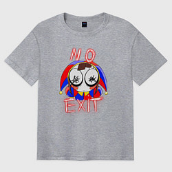 Футболка оверсайз мужская No exit Pomni, цвет: меланж