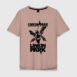Футболка оверсайз мужская LP - hybrid theory, цвет: пыльно-розовый