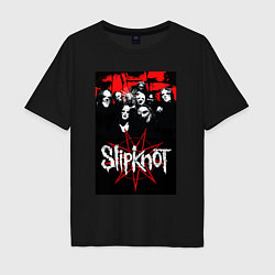 Футболка оверсайз мужская Slipknot - all, цвет: черный