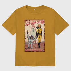 Футболка оверсайз мужская Fallout - atom bomb cola, цвет: горчичный