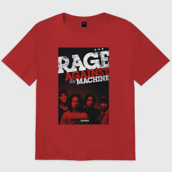 Футболка оверсайз мужская RATM - all group, цвет: красный