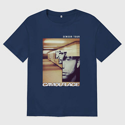 Футболка оверсайз мужская Camouflage - Sensor tour 2003, цвет: тёмно-синий
