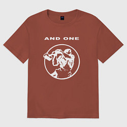 Футболка оверсайз мужская And One synthpop band, цвет: кирпичный