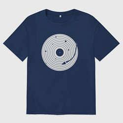 Футболка оверсайз мужская Vinyl world, цвет: тёмно-синий